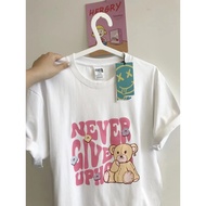 COD140 #(Official Picture Real Price) Pure Cotton Bear Letter Print Short-Sleeved T-Shirt Women 2022