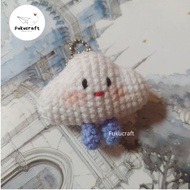 Crochet cloud keychain cloud knit
