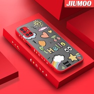 JIUMOO เคสปลอกสำหรับ Samsung กาแล็คซี่ M51แฟชั่นโชคดีดีไซน์ใหม่ขอบสี่เหลี่ยมด้านข้างบางกันกระแทกเคสโทรศัพท์แบบแข็งมีน้ำค้างแข็งโปร่งใสปลอกซิลิโคนคลุมทั้งหมดเคสนิ่มสำหรับปกป้องกล้อง