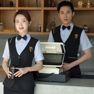 Ai2 Shop Women's Short-Sleeved Vest Suit - Perfect for Restaurants, Bars & KTVs