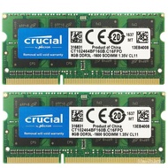 Crucial 16GB 2X8GB PC3L-12800 DDR3L-1600Mhz Sodimm 204Pin Laptop Notebook Memory