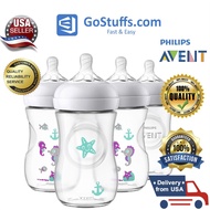 [FREE SHIP] SET 4 BÌNH PHILIPS AVENT BPA FREE  HỌA TIẾT CÁ NGỰA 260ML