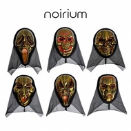 Retro Gold Mask Cosplay – Halloween Horror Mask for Adults and Children Full Face Horror Cosplay