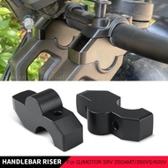 Handle Bar Mount Risers Offset Extend Raised For QJMOTOR SRV 250AMT 350VS 600V Motorcycle Accessorie