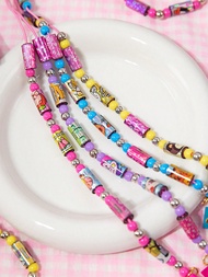 Bộ dụng cụ thủ công DIY vòng tay đính hạt 26 chiếc, Dòng Happy Channel, Thích hợp làm quà tặng, Văn