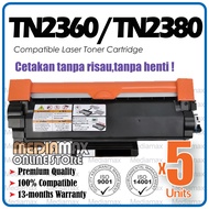 5x Compatible TN2380 TN2360 DR2355 Brother HL L2320D HL L2360DN HL L2365DW DCP L2540DW MFC L2700D MF