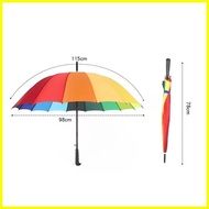 【hot sale】 (16 pcs ribs)Rainbow Umbrella automatic umbrella folding automatic fibrella umbrella lon