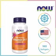 NOW Foods, High Potency Vitamin D3 1000IU, 180 to 360 Softgels-Healthy Living