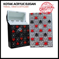 Kotak Rokok Akrilik Premium [AMS-01] | Box Tempat Penyimpanan Rokok Acrylic Elegan
