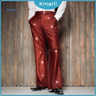 Men Sequin Pants Men Casual Sequin Pants Men's Shiny Sequin Wide Leg Suit Pants with Pockets – Styli