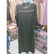 realpict gamis payet premium / gamis athaya dress / gamis import - hitam l