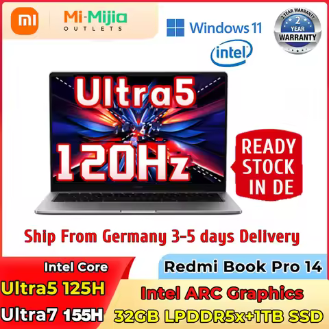 Xiaomi laptop Redmi Book Pro 14 Intel ARC Graphics Intel Core Ultra5/Ultra7 16G/32G 1TB SSD 14"2.8K 