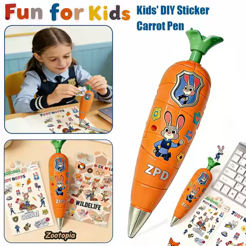 NEW Disney Zootopia 2 PET Stickers Carrot Recording Pen DIY decorative stickers | 60 Second Recordin