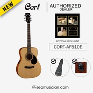 CORT AF-510E/ OPEN CORE ACOUSTIC GUITAR WITH EQ AND BAG (AF 510E/ AF510E/ FOLK GUITAR)