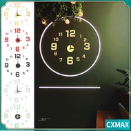 CVMAX Wall Clock Luminous DIY Silent Digital Clock