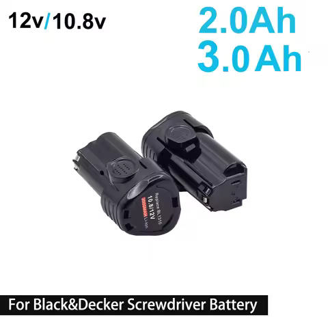 12V10.8V 2.0Ah 3.0Ah Battery For Black&Decker BL1110 BL1310 BL1510 LB12 LBX12 EGBL108 Power Tool 186