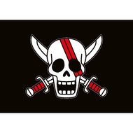 ONE PIECE FLAG - JOLLY ROGER AKAGAMI SHANKS SIZE 80x100 Custom Flag