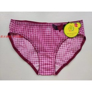 Girls Style Fashionable Sixteen by gujin Small Plaid Pattern Gauze Panties Low-Waist Briefs Women 1B