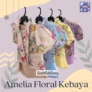 [PART 1] KEBAYA AMELIA Kebaya Budak Lengan Pendek Short Long Sleeve Floral Baju Raya Baby Girl 2024 