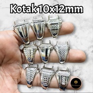 10x12mm Tooth Box Alpaca Ring Tie