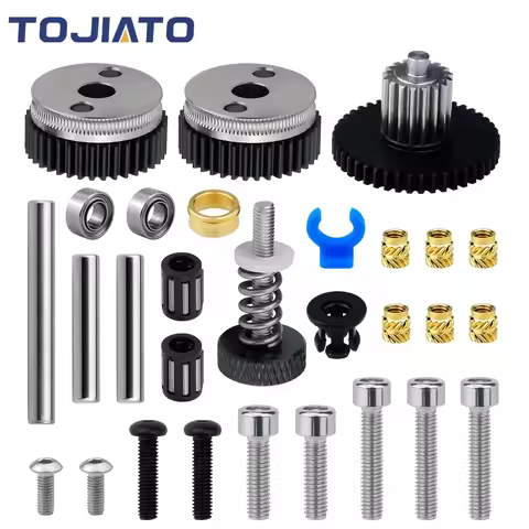 All Metal Extruder Hgx Lite Gear Kit Hardened Steel Reduction Extruder Compatible with Ender3/Ender5