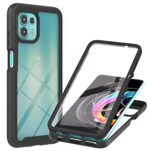 For Motorola Moto Edge 20 Fusion 30 Pro 5G Crystal Case PET Front Film Protect Back Cover Moto Edge 