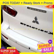 Evolution X Tulisan Wording Mitsubishi evo Emblem Matte Black proton inspira 3D Emblem Badge Decal S