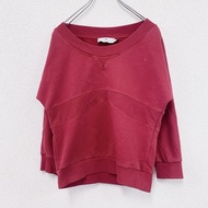 古著adidas Stella McCartney 衛衣，正面 V 字領，紅色，尺寸 36