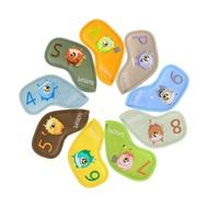 9Pcs Golf Club Head Covers Golf Club Wedge Iron Protective Headcover Thick Faux Leather Golf Iron He