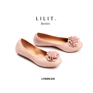 Lyden Lilit Series - Floral PU Leather Ballet Flat