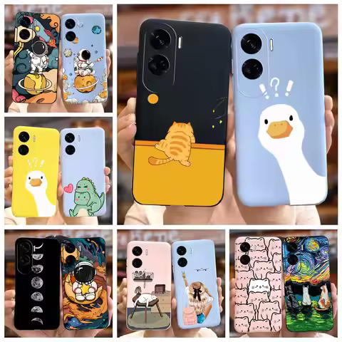 For Honor 90 Lite Case CRT-NX1 Cute Cartoon Cover Shockproof Soft Silicone Phone Case For Honor 90 P