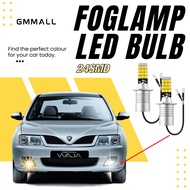 Mentol Lampu Kabus Kereta PROTON WAJA FOGLAMP LED BULB White Yellow Spotlight Putih H3 MMC CAMPRO 雾灯