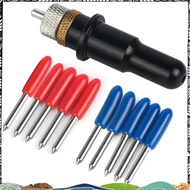 1Pc  Blade Holder Black Colour +5 Pcs 45 + 5 Pcs 60 Degree Refine  Redsail Cutter Plotter Cutting Bl