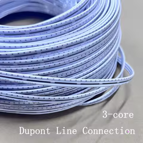 3-core DuPont Wire 5Meters 10Meters 50Meters LED Strip Dupont Line Connection 3PIN 22AWG/0.3 Squared