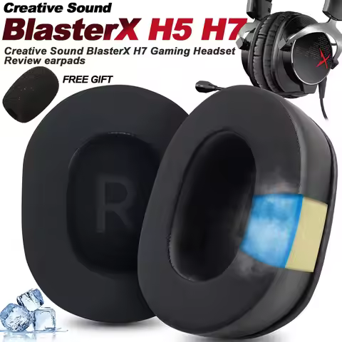 Earphone Pads for Creative Sound BlasterX H5 H7 Replacement Earpads Headphones Earmuffs Mesh Cloth M