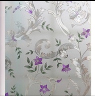 stiker kaca jendela motif bunga timbul 3D