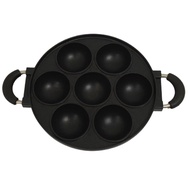 7 Hole Cooking Cake Pan Cast Iron Omelette Pan Non-Stick Cooking Pot Breakfast Egg Cooker Cake Mold