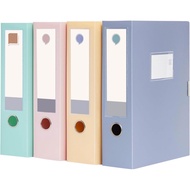 A4 Storage Archives Cases File Boxes Plastic Archives Cases with Lid, Box File, Height 75mm,4 Colore