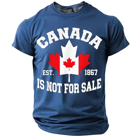 Personalized Canadian Pride T-shirt 1867 Eastern Standard Time Non for Sale Commemorative Daily Casu