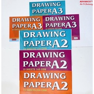 ADV DRAWING PAPER (A2 | A3) (200GSM | 165GSM | 135GSM) READY STOCK