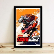 Marq marquez 02 wall decoration poster.