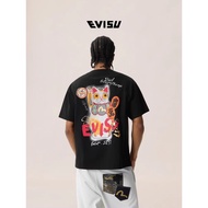 EVCX New Product Men's Hand-Painted Lucky Cat T-Shirt 2ESHTM6TS1096RXCT