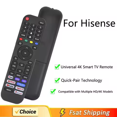 Universal Remote for All Hisense TV Remote Replacement Smart TV Remote for Hisense 4K UHD Android Sm