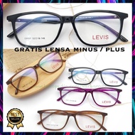Kacamata Pria Wanita Levis Frame Kotak/Square Minus/Plus Anti Radiasi 8007/E8007