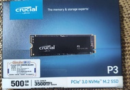 Micron 美光 P3 500GB M.2 PCIe 2280 5年保SSD固態硬碟