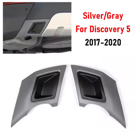 Wooeight 2Pcs Silver/Gray Dynamic Style Rear Bumper Dummy Exhaust Cover Trim For Land Rover Discover