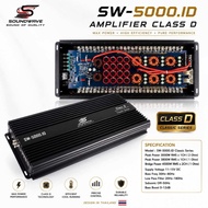 SOUNDWAVE SW-5000D CLASS D แอมป์ขยายเสียง 2CH 5000W ขั้วทองเหลือง สำหรับลำโพงซับ 10นิ้ว 12นิ้ว 15นิ้