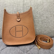 Hermes Mini evelyne 16 金棕金釦 2025離櫃 Ｗ刻 全新未撕膜 未使用