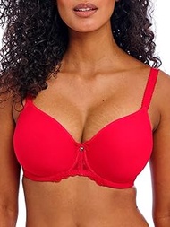 Women's Loveland Underwire Plunge Molded T-Shirt Bra, Bombshell Chilli Red, 34FF