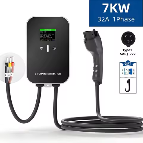 Type1 EV Charger 32A 7KW EV Charging Station SAE J1772 Electric Car Charger 1Phase Type 1 EVSE Wallb